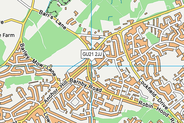 GU21 2JJ map - OS VectorMap District (Ordnance Survey) GU21 2JJ map - OS VectorMap District (Ordnance Survey)