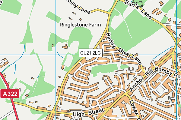 GU21 2LG map - OS VectorMap District (Ordnance Survey) GU21 2LG map - OS VectorMap District (Ordnance Survey)