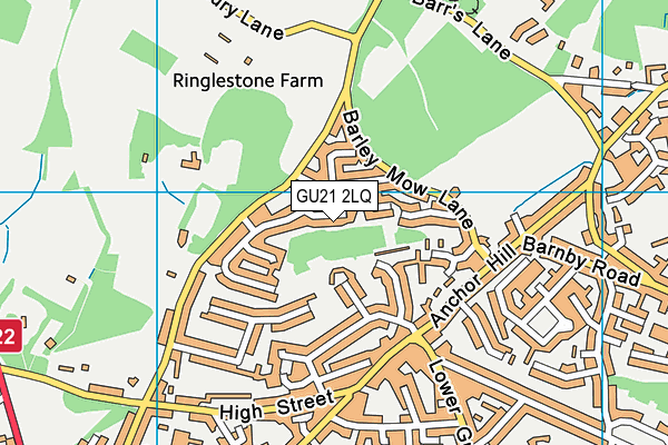 GU21 2LQ map - OS VectorMap District (Ordnance Survey) GU21 2LQ map - OS VectorMap District (Ordnance Survey)