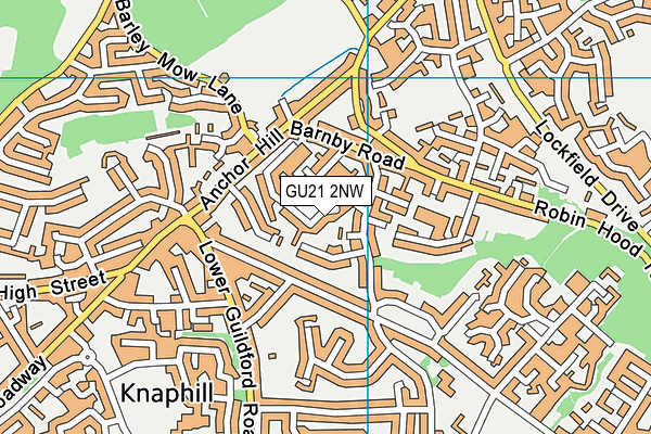 GU21 2NW map - OS VectorMap District (Ordnance Survey) GU21 2NW map - OS VectorMap District (Ordnance Survey)