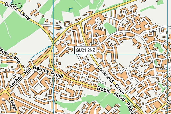 GU21 2NZ map - OS VectorMap District (Ordnance Survey) GU21 2NZ map - OS VectorMap District (Ordnance Survey)
