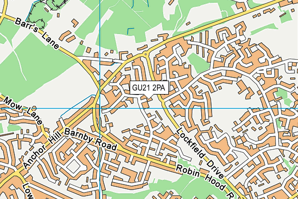 GU21 2PA map - OS VectorMap District (Ordnance Survey) GU21 2PA map - OS VectorMap District (Ordnance Survey)