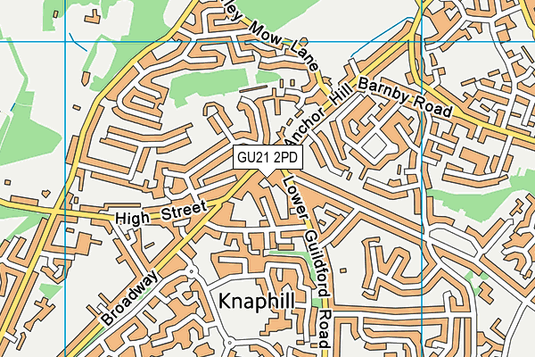 GU21 2PD map - OS VectorMap District (Ordnance Survey) GU21 2PD map - OS VectorMap District (Ordnance Survey)