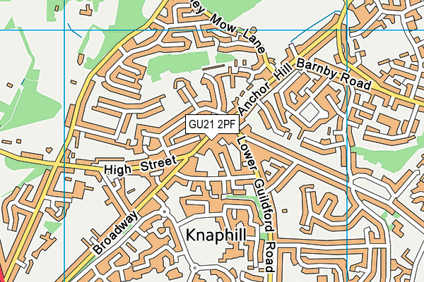 GU21 2PF map - OS VectorMap District (Ordnance Survey) GU21 2PF map - OS VectorMap District (Ordnance Survey)