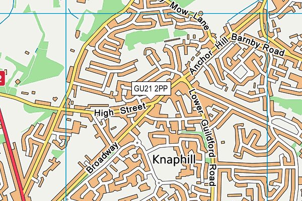 GU21 2PP map - OS VectorMap District (Ordnance Survey) GU21 2PP map - OS VectorMap District (Ordnance Survey)