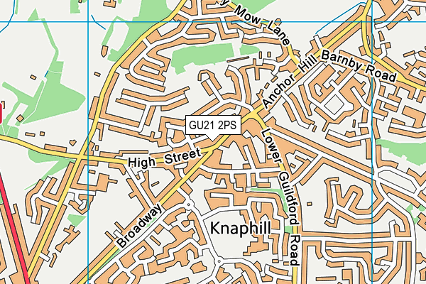 GU21 2PS map - OS VectorMap District (Ordnance Survey) GU21 2PS map - OS VectorMap District (Ordnance Survey)