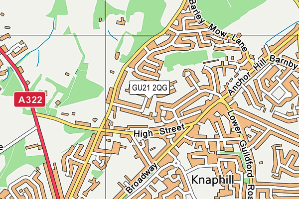 GU21 2QG map - OS VectorMap District (Ordnance Survey) GU21 2QG map - OS VectorMap District (Ordnance Survey)