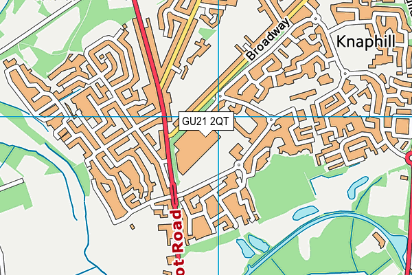 GU21 2QT map - OS VectorMap District (Ordnance Survey) GU21 2QT map - OS VectorMap District (Ordnance Survey)