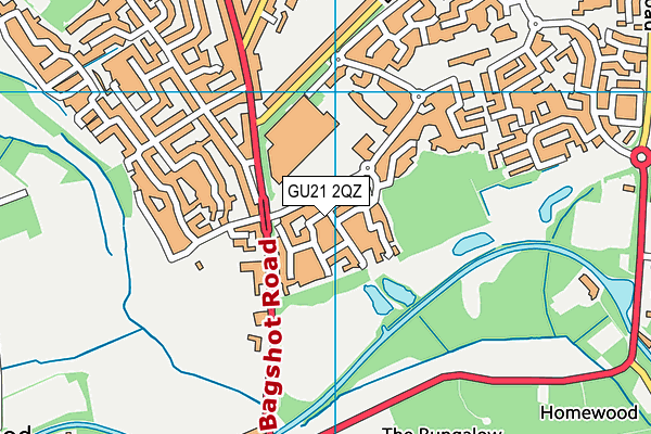 GU21 2QZ map - OS VectorMap District (Ordnance Survey) GU21 2QZ map - OS VectorMap District (Ordnance Survey)