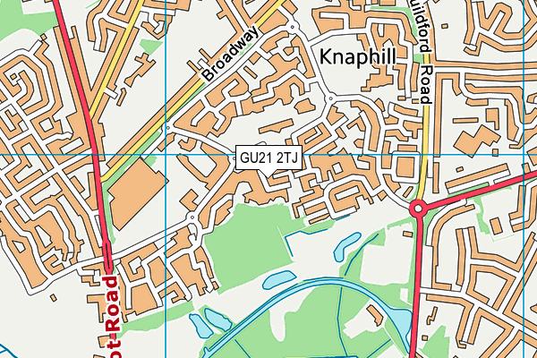 GU21 2TJ map - OS VectorMap District (Ordnance Survey) GU21 2TJ map - OS VectorMap District (Ordnance Survey)