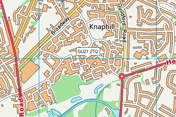 GU21 2TQ map - OS VectorMap District (Ordnance Survey) GU21 2TQ map - OS VectorMap District (Ordnance Survey)