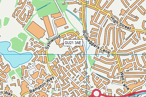 GU21 3AE map - OS VectorMap District (Ordnance Survey) GU21 3AE map - OS VectorMap District (Ordnance Survey)