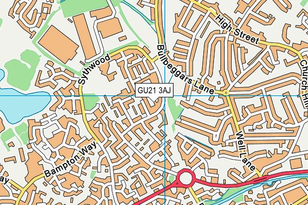 GU21 3AJ map - OS VectorMap District (Ordnance Survey) GU21 3AJ map - OS VectorMap District (Ordnance Survey)