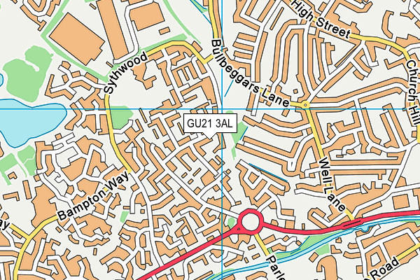 GU21 3AL map - OS VectorMap District (Ordnance Survey)