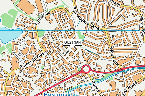 GU21 3AN map - OS VectorMap District (Ordnance Survey) GU21 3AN map - OS VectorMap District (Ordnance Survey)