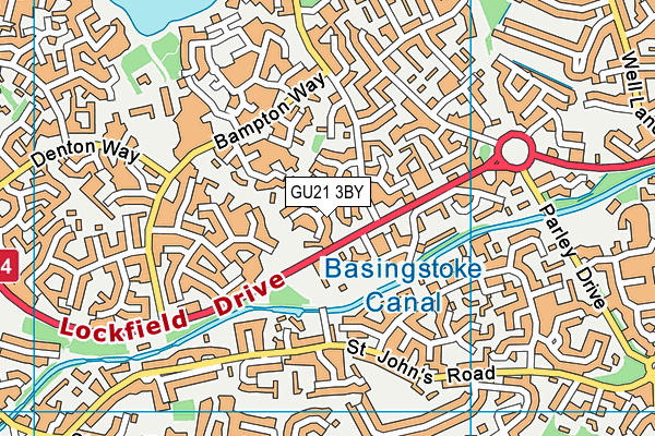 GU21 3BY map - OS VectorMap District (Ordnance Survey) GU21 3BY map - OS VectorMap District (Ordnance Survey)