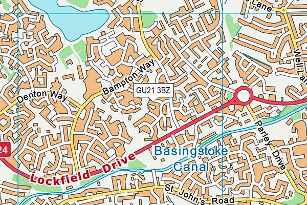GU21 3BZ map - OS VectorMap District (Ordnance Survey) GU21 3BZ map - OS VectorMap District (Ordnance Survey)