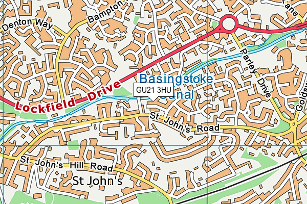 GU21 3HU map - OS VectorMap District (Ordnance Survey)