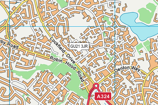 GU21 3JR map - OS VectorMap District (Ordnance Survey) GU21 3JR map - OS VectorMap District (Ordnance Survey)