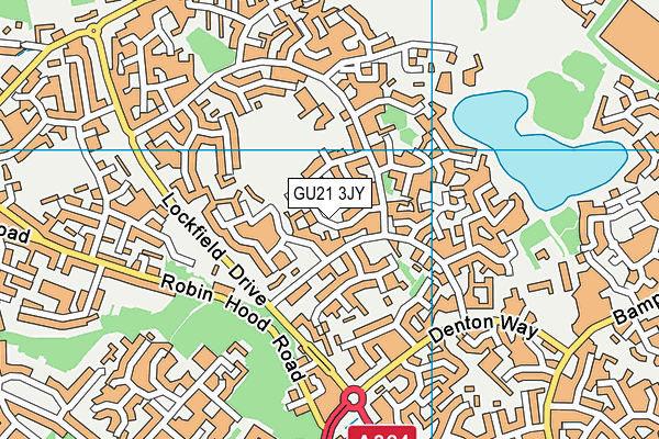 GU21 3JY map - OS VectorMap District (Ordnance Survey) GU21 3JY map - OS VectorMap District (Ordnance Survey)