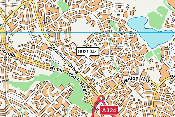 GU21 3JZ map - OS VectorMap District (Ordnance Survey) GU21 3JZ map - OS VectorMap District (Ordnance Survey)