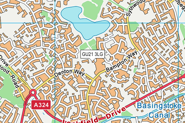 GU21 3LG map - OS VectorMap District (Ordnance Survey) GU21 3LG map - OS VectorMap District (Ordnance Survey)