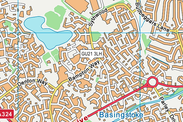 GU21 3LH map - OS VectorMap District (Ordnance Survey) GU21 3LH map - OS VectorMap District (Ordnance Survey)