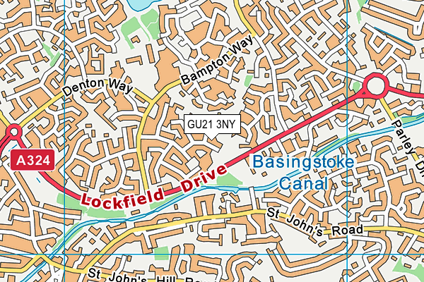 GU21 3NY map - OS VectorMap District (Ordnance Survey)