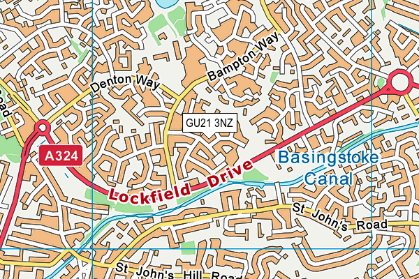 GU21 3NZ map - OS VectorMap District (Ordnance Survey) GU21 3NZ map - OS VectorMap District (Ordnance Survey)