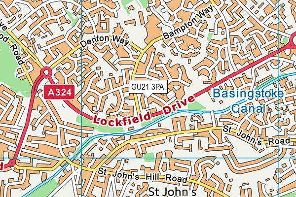 GU21 3PA map - OS VectorMap District (Ordnance Survey) GU21 3PA map - OS VectorMap District (Ordnance Survey)