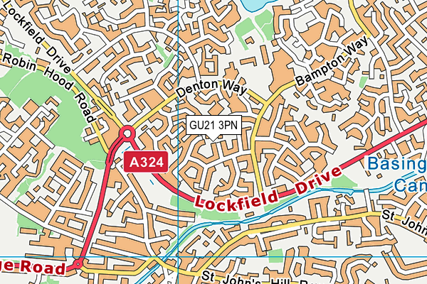 GU21 3PN map - OS VectorMap District (Ordnance Survey) GU21 3PN map - OS VectorMap District (Ordnance Survey)