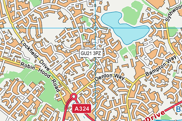 GU21 3PZ map - OS VectorMap District (Ordnance Survey) GU21 3PZ map - OS VectorMap District (Ordnance Survey)