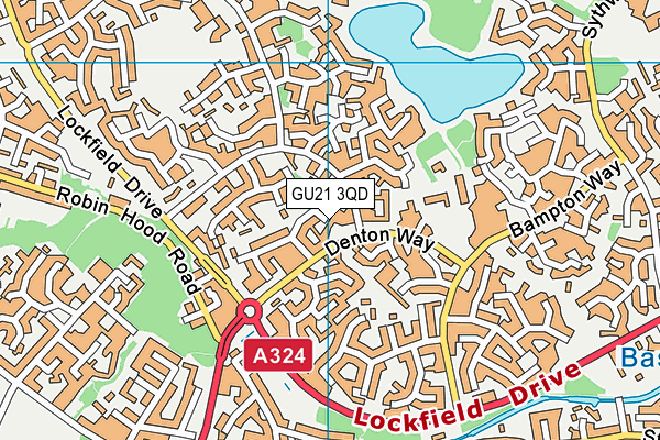 GU21 3QD map - OS VectorMap District (Ordnance Survey) GU21 3QD map - OS VectorMap District (Ordnance Survey)