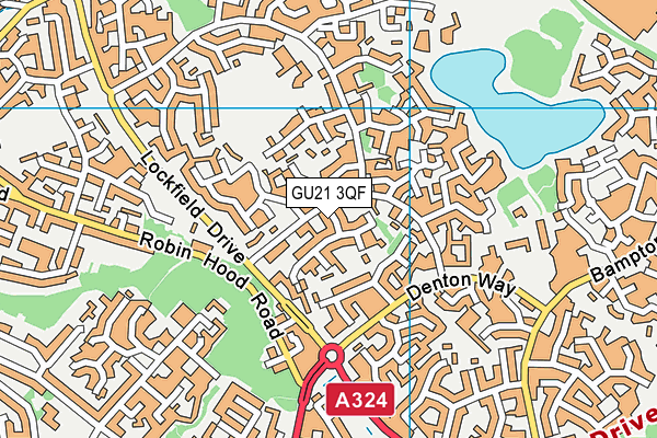 GU21 3QF map - OS VectorMap District (Ordnance Survey) GU21 3QF map - OS VectorMap District (Ordnance Survey)