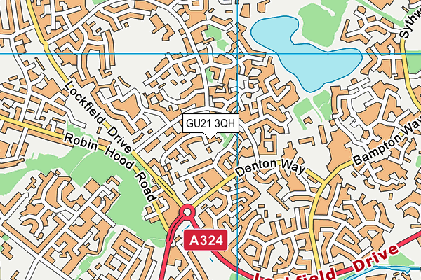 GU21 3QH map - OS VectorMap District (Ordnance Survey) GU21 3QH map - OS VectorMap District (Ordnance Survey)