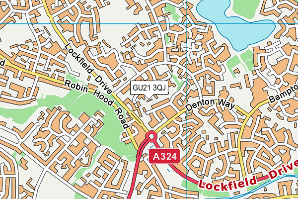 GU21 3QJ map - OS VectorMap District (Ordnance Survey) GU21 3QJ map - OS VectorMap District (Ordnance Survey)