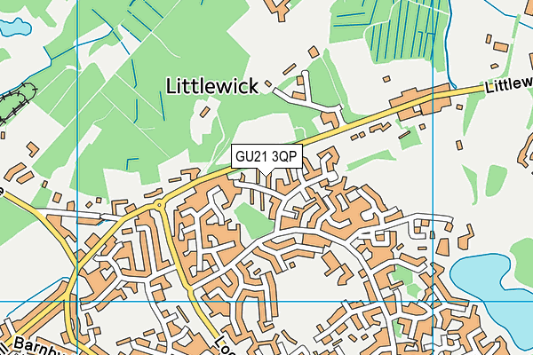 GU21 3QP map - OS VectorMap District (Ordnance Survey) GU21 3QP map - OS VectorMap District (Ordnance Survey)