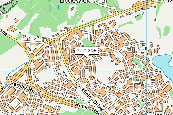 GU21 3QR map - OS VectorMap District (Ordnance Survey) GU21 3QR map - OS VectorMap District (Ordnance Survey)