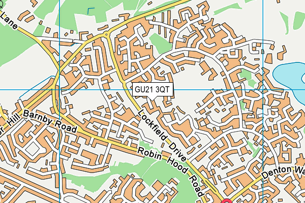 GU21 3QT map - OS VectorMap District (Ordnance Survey) GU21 3QT map - OS VectorMap District (Ordnance Survey)