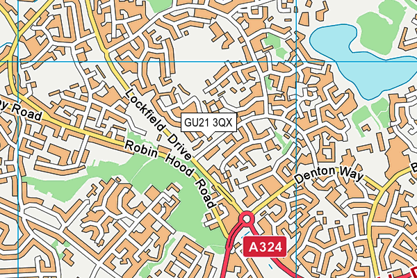 GU21 3QX map - OS VectorMap District (Ordnance Survey) GU21 3QX map - OS VectorMap District (Ordnance Survey)
