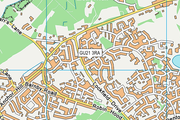 GU21 3RA map - OS VectorMap District (Ordnance Survey) GU21 3RA map - OS VectorMap District (Ordnance Survey)