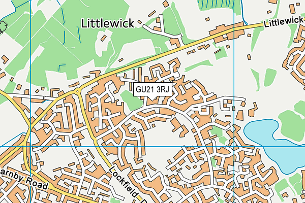 GU21 3RJ map - OS VectorMap District (Ordnance Survey) GU21 3RJ map - OS VectorMap District (Ordnance Survey)