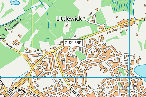 GU21 3RP map - OS VectorMap District (Ordnance Survey) GU21 3RP map - OS VectorMap District (Ordnance Survey)