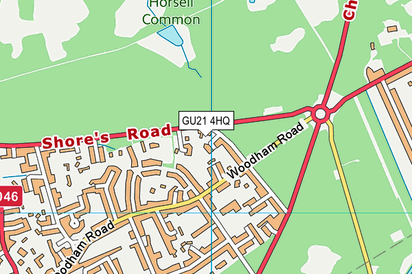 GU21 4HQ map - OS VectorMap District (Ordnance Survey) GU21 4HQ map - OS VectorMap District (Ordnance Survey)