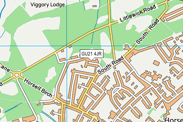 GU21 4JR map - OS VectorMap District (Ordnance Survey) GU21 4JR map - OS VectorMap District (Ordnance Survey)