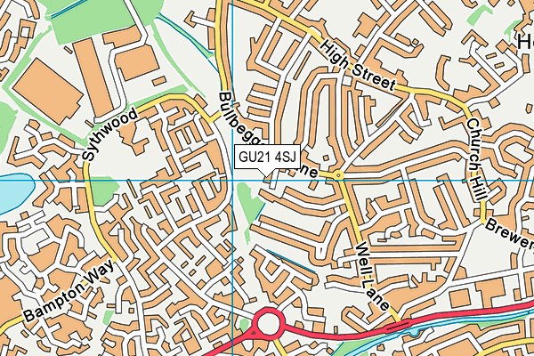 GU21 4SJ map - OS VectorMap District (Ordnance Survey) GU21 4SJ map - OS VectorMap District (Ordnance Survey)