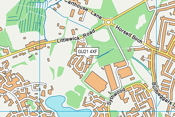 GU21 4XF map - OS VectorMap District (Ordnance Survey) GU21 4XF map - OS VectorMap District (Ordnance Survey)