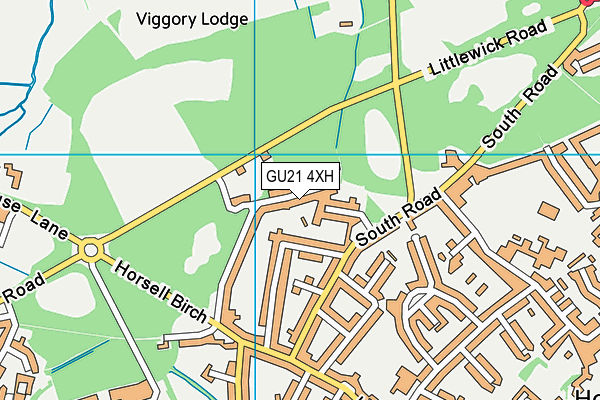 GU21 4XH map - OS VectorMap District (Ordnance Survey) GU21 4XH map - OS VectorMap District (Ordnance Survey)