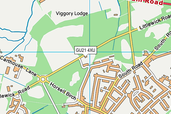 GU21 4XU map - OS VectorMap District (Ordnance Survey) GU21 4XU map - OS VectorMap District (Ordnance Survey)