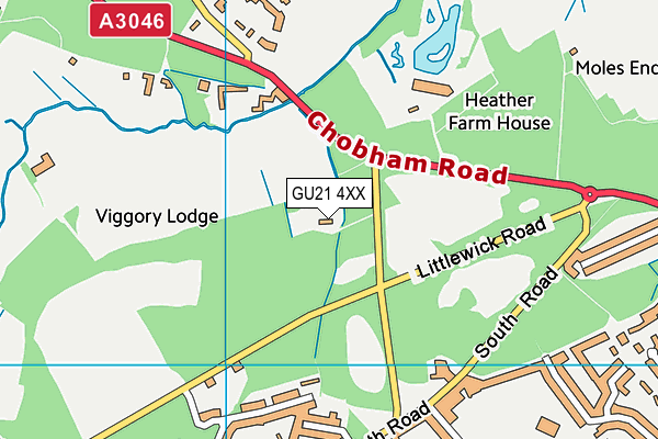 GU21 4XX map - OS VectorMap District (Ordnance Survey) GU21 4XX map - OS VectorMap District (Ordnance Survey)